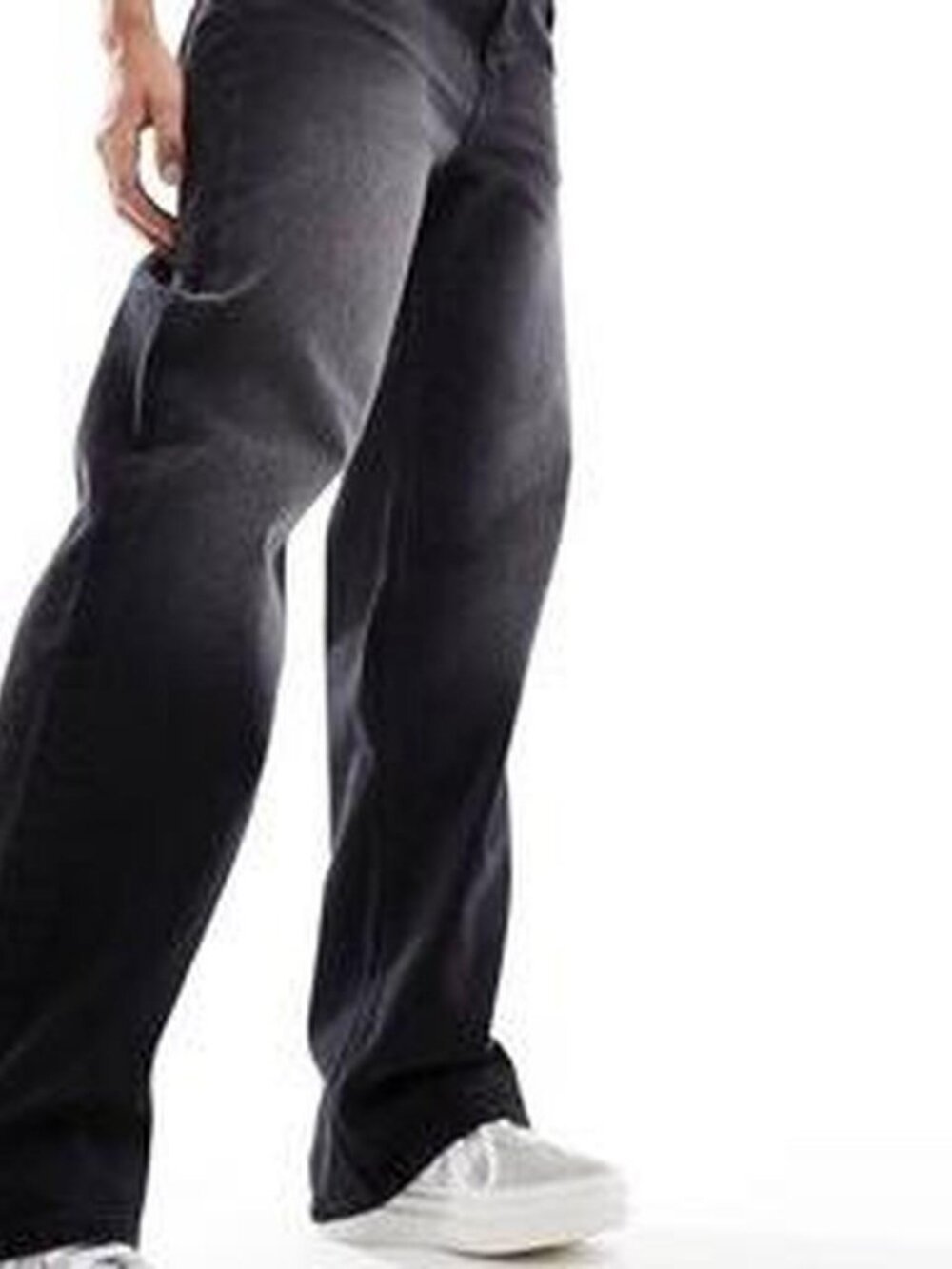 Bershka Baggy Wide Leg Jeans Dirty Black US 6